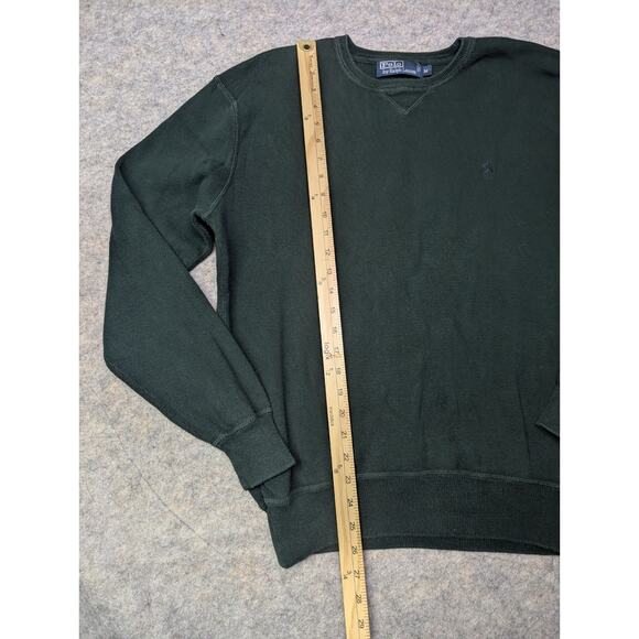 Vintage Polo Ralph Lauren Green Sweater Medium Pony Outdoors Classic Preppy - Picture 4 of 7